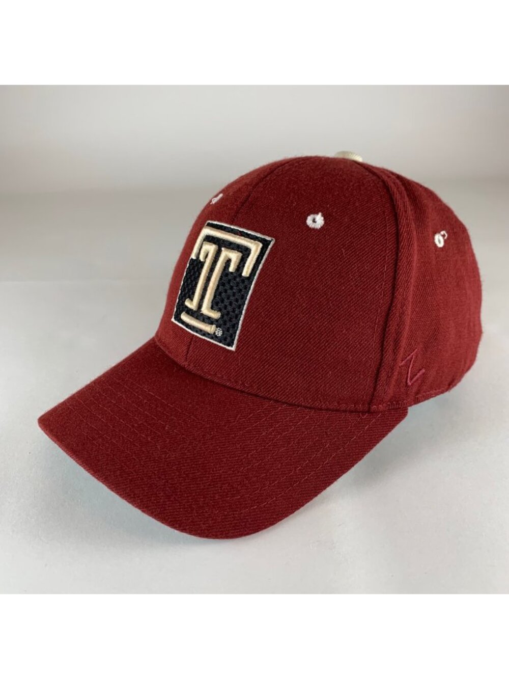 Temple Owls NCAA Maroon Zephyr Wool Blend Fitted Hat Mens 7 1/4